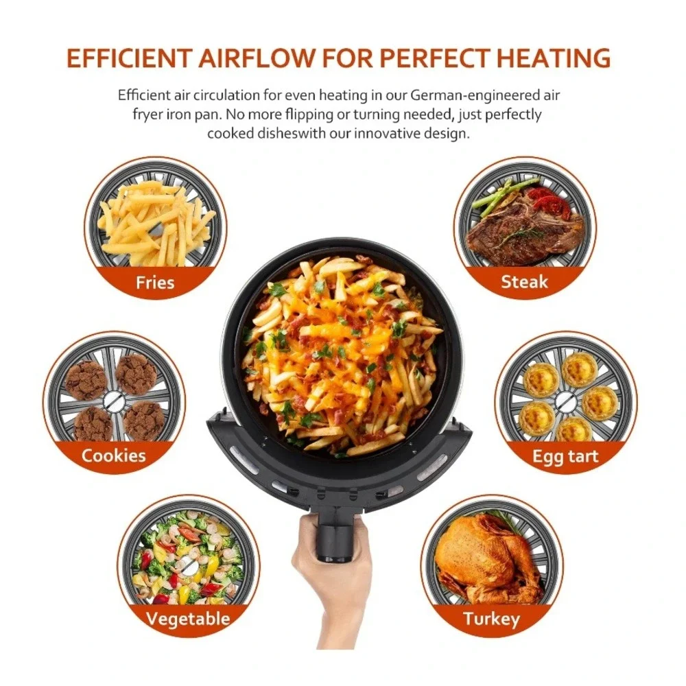Air Fryer Grill Pan‎ Insert Set 2-Pack Nonstick Crisper Plates Replacement